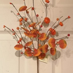 18IN MINI PUMPKIN&LEAF SPRAY