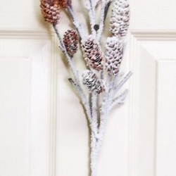 32IN FROSTY PINECONE SPRAY