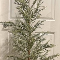 60IN SNOW PINE TREE BURLAP