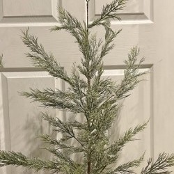 47IN SNOW PINE TREE BURLAP