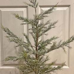 37IN SNOW PINE TREE BURLAP