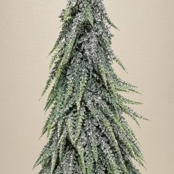 22IN SNOW PINE TREE BURLAP