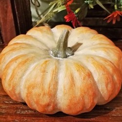 Item # RU2272 ORG - 7.25X7.25X3 FLAT PUMPKIN