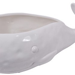 13X6X3.75 CERAMIC WHALE POT