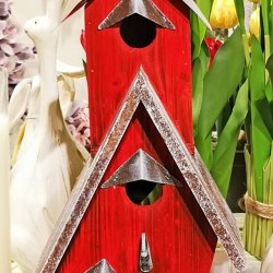 17IN WOOD BIRD HOUSE