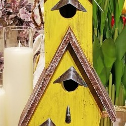 17IN WOOD BIRD HOUSE