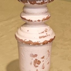 Item # WC1278 WHT - 4X4X10.5 CANDLE HOLDER