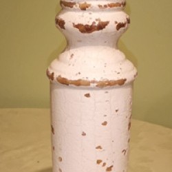 Item # WC1279 WHT - 4.8X4.8X15.5 CANDLE HOLDER